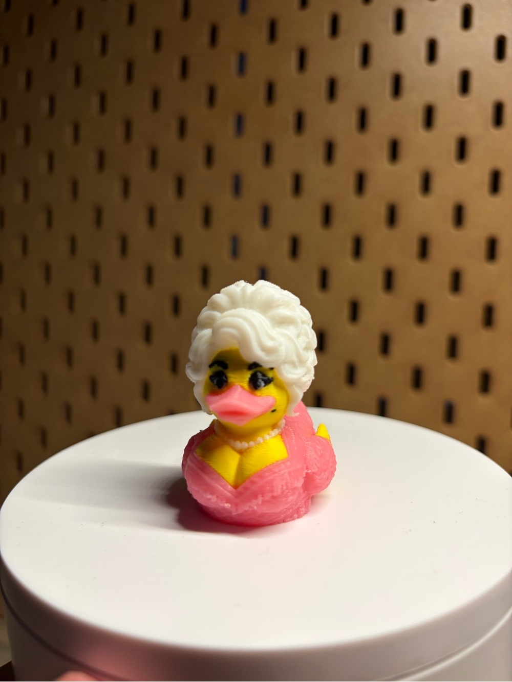 Pink and Yellow Dress-Up Rubber Duck Toy- Dolly Parton